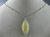 LARGE 1.29CT WHITE & YELLOW DIAMOND 18K WHITE & YELLOW GOLD 3D MARQUISE PENDANT