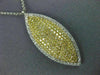 LARGE 1.29CT WHITE & YELLOW DIAMOND 18K WHITE & YELLOW GOLD 3D MARQUISE PENDANT