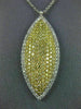 LARGE 1.29CT WHITE & YELLOW DIAMOND 18K WHITE & YELLOW GOLD 3D MARQUISE PENDANT