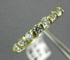 ESTATE .37CT DIAMOND 14K YELLOW GOLD 7 STONE CHANNEL ANNIVERSARY RING 3mm #11392