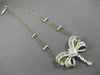 ESTATE LARGE 2.20CT DIAMOND 18K WHITE GOLD 3D OPEN FILIGREE BY THE YARD NECKLACE