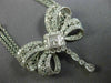 ESTATE LARGE 2.20CT DIAMOND 18K WHITE GOLD 3D OPEN FILIGREE BY THE YARD NECKLACE