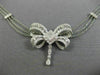 ESTATE LARGE 2.20CT DIAMOND 18K WHITE GOLD 3D OPEN FILIGREE BY THE YARD NECKLACE