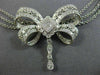 ESTATE LARGE 2.20CT DIAMOND 18K WHITE GOLD 3D OPEN FILIGREE BY THE YARD NECKLACE