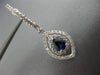 1.38CT DIAMOND & AAA SAPPHIRE 18K WHITE GOLD 3D FLOWER MARQUISE HANGING EARRINGS