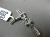 ESTATE WIDE 2.66CT DIAMOND 14KT WHITE GOLD ROUND FLOWER CHANNEL TENNIS BRACELET