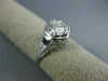ANTIQUE .47CT DIAMOND & SAPPHIRE 14KT WHITE GOLD FILIGREE ENGAGEMENT RING #26681