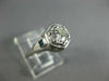 ANTIQUE .47CT DIAMOND & SAPPHIRE 14KT WHITE GOLD FILIGREE ENGAGEMENT RING #26681