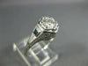 ANTIQUE .47CT DIAMOND & SAPPHIRE 14KT WHITE GOLD FILIGREE ENGAGEMENT RING #26681