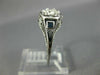 ANTIQUE .47CT DIAMOND & SAPPHIRE 14KT WHITE GOLD FILIGREE ENGAGEMENT RING #26681