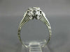 ANTIQUE .47CT DIAMOND & SAPPHIRE 14KT WHITE GOLD FILIGREE ENGAGEMENT RING #26681