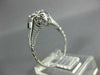 ANTIQUE .47CT DIAMOND & SAPPHIRE 14KT WHITE GOLD FILIGREE ENGAGEMENT RING #26681