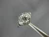 ANTIQUE .47CT DIAMOND & SAPPHIRE 14KT WHITE GOLD FILIGREE ENGAGEMENT RING #26681