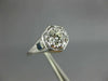 ANTIQUE .47CT DIAMOND & SAPPHIRE 14KT WHITE GOLD FILIGREE ENGAGEMENT RING #26681