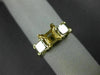 ESTATE .60CT DIAMOND 14KT YELLOW GOLD 3 STONE SEMI MOUNT ENGAGEMENT RING #11005