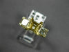 ESTATE .60CT DIAMOND 14KT YELLOW GOLD 3 STONE SEMI MOUNT ENGAGEMENT RING #11005