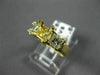 ESTATE .60CT DIAMOND 14KT YELLOW GOLD 3 STONE SEMI MOUNT ENGAGEMENT RING #11005