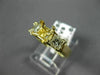 ESTATE .60CT DIAMOND 14KT YELLOW GOLD 3 STONE SEMI MOUNT ENGAGEMENT RING #11005