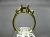 ESTATE .60CT DIAMOND 14KT YELLOW GOLD 3 STONE SEMI MOUNT ENGAGEMENT RING #11005