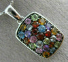 ESTATE LARGE 1.0CT AAA EXTRA FACET MULTI GEM 14KT WHITE GOLD 3D CLASSIC PENDANT