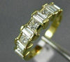 ESTATE WIDE 1.23CT PRINCESS & BAGUETTE DIAMOND 14KT YELLOW GOLD 3D RING #1908