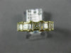 ESTATE WIDE 1.23CT PRINCESS & BAGUETTE DIAMOND 14KT YELLOW GOLD 3D RING #1908