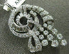 ANTIQUE EXTRA LARGE 5.0CT DIAMOND PLATINUM 3D FLOWER SWIRL LOVE NECKLACE
