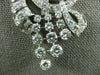 ANTIQUE EXTRA LARGE 5.0CT DIAMOND PLATINUM 3D FLOWER SWIRL LOVE NECKLACE