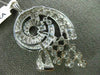 ANTIQUE EXTRA LARGE 5.0CT DIAMOND PLATINUM 3D FLOWER SWIRL LOVE NECKLACE