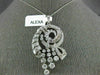 ANTIQUE EXTRA LARGE 5.0CT DIAMOND PLATINUM 3D FLOWER SWIRL LOVE NECKLACE