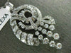 ANTIQUE EXTRA LARGE 5.0CT DIAMOND PLATINUM 3D FLOWER SWIRL LOVE NECKLACE