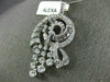 ANTIQUE EXTRA LARGE 5.0CT DIAMOND PLATINUM 3D FLOWER SWIRL LOVE NECKLACE