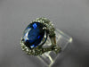 LARGE 5.30CT DIAMOND & AAA SAPPHIRE 18KT WHITE GOLD 3D INFINITY ENGAGEMENT RING