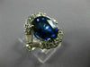 LARGE 5.30CT DIAMOND & AAA SAPPHIRE 18KT WHITE GOLD 3D INFINITY ENGAGEMENT RING