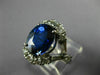 LARGE 5.30CT DIAMOND & AAA SAPPHIRE 18KT WHITE GOLD 3D INFINITY ENGAGEMENT RING