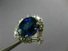 LARGE 5.30CT DIAMOND & AAA SAPPHIRE 18KT WHITE GOLD 3D INFINITY ENGAGEMENT RING