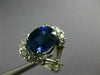 LARGE 5.30CT DIAMOND & AAA SAPPHIRE 18KT WHITE GOLD 3D INFINITY ENGAGEMENT RING