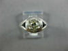 ANTIQUE .69CT OLD MINE DIAMOND & SAPPHIRE 14KT WHITE GOLD ENGAGEMENT RING #26682