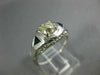 ANTIQUE .69CT OLD MINE DIAMOND & SAPPHIRE 14KT WHITE GOLD ENGAGEMENT RING #26682