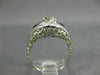 ANTIQUE .69CT OLD MINE DIAMOND & SAPPHIRE 14KT WHITE GOLD ENGAGEMENT RING #26682