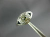 ANTIQUE .69CT OLD MINE DIAMOND & SAPPHIRE 14KT WHITE GOLD ENGAGEMENT RING #26682