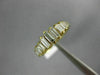 ESTATE .75CT DIAMOND 14K YELLOW GOLD GRADUATING BAGUETTE ANNIVERSARY RING #3140