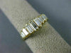 ESTATE .75CT DIAMOND 14K YELLOW GOLD GRADUATING BAGUETTE ANNIVERSARY RING #3140