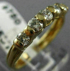 ESTATE .45CT DIAMOND 14KT YELLOW GOLD 5 STONE CHANNEL ANNIVERSARY RING #16555