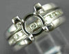 ESTATE WIDE .84CT DIAMOND 18KT WHITE GOLD 3D SEMI MOUNT ENGAGEMENT RING #23413