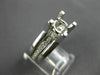 ESTATE WIDE .84CT DIAMOND 18KT WHITE GOLD 3D SEMI MOUNT ENGAGEMENT RING #23413