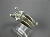 ESTATE WIDE .84CT DIAMOND 18KT WHITE GOLD 3D SEMI MOUNT ENGAGEMENT RING #23413