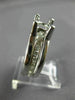 ESTATE WIDE .84CT DIAMOND 18KT WHITE GOLD 3D SEMI MOUNT ENGAGEMENT RING #23413