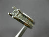 ESTATE WIDE .84CT DIAMOND 18KT WHITE GOLD 3D SEMI MOUNT ENGAGEMENT RING #23413