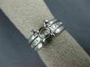 ESTATE WIDE .84CT DIAMOND 18KT WHITE GOLD 3D SEMI MOUNT ENGAGEMENT RING #23413